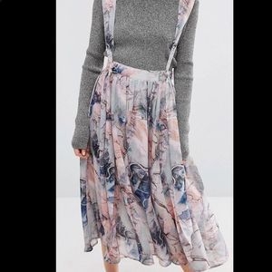 LOST INK Skirt with Shoulder Straps NWT